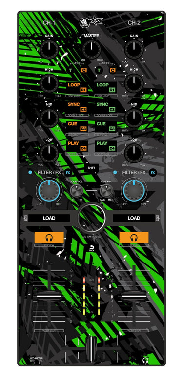 Reloop Mixtour Skin Ridge Green